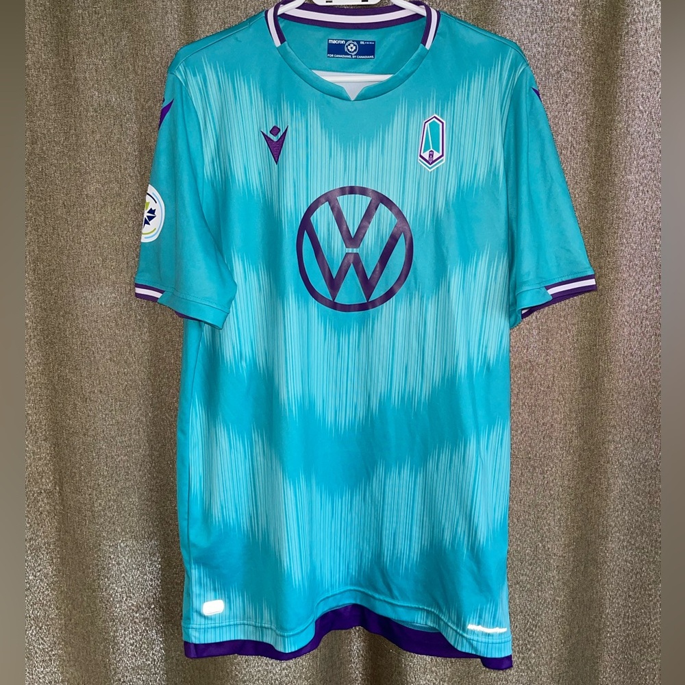 NWOT Macron PFC Teal and Purple Sports Jersey